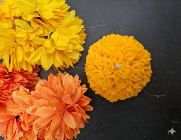 Vela de Cempasúchil (paquete de 4 piezas)